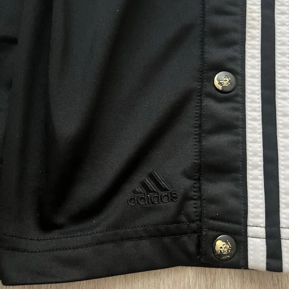 Vintage 2000s Adidas Black White Stripe Track Pants Baggy Y2K Mens M